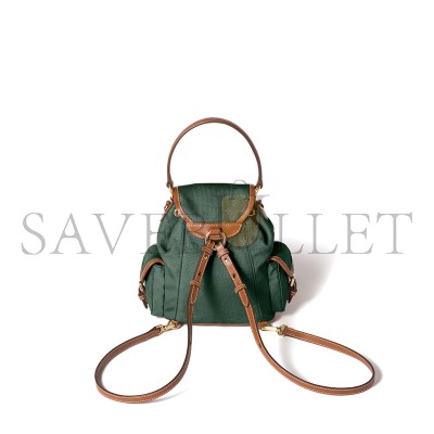 MIU MIU CANVAS AND LEATHER BACKPACK 5BZ043 (22*18*11.5cm)